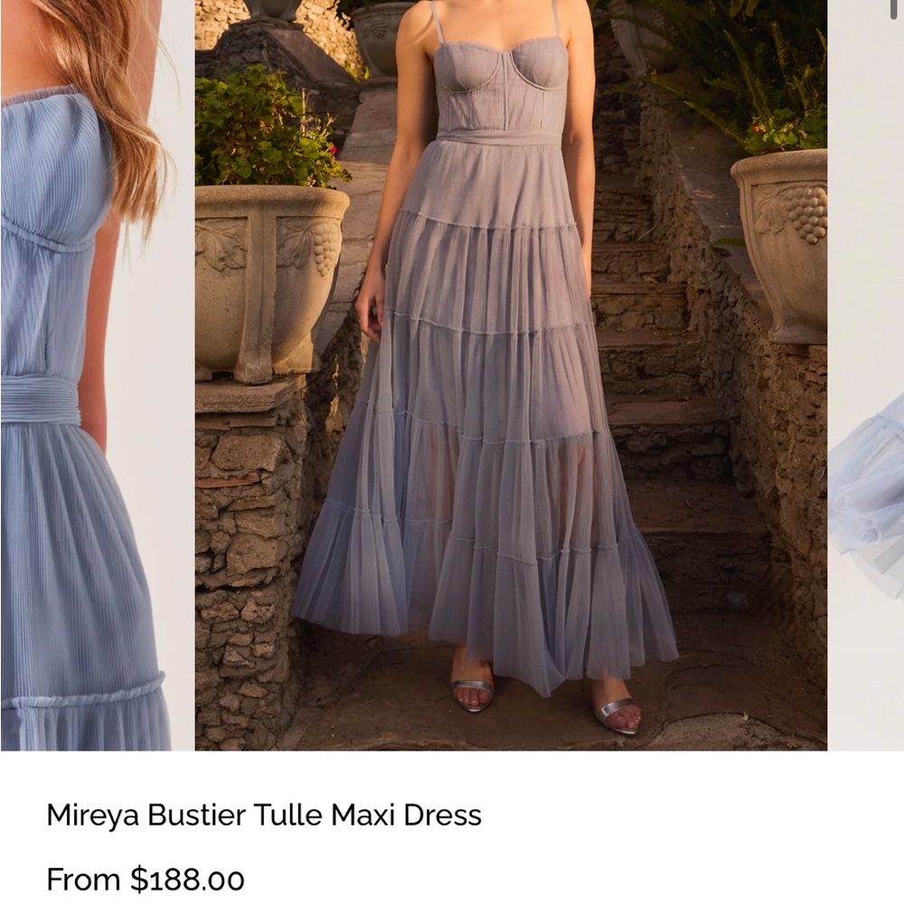 Astr Strapless Light Gray Maxi Dress
